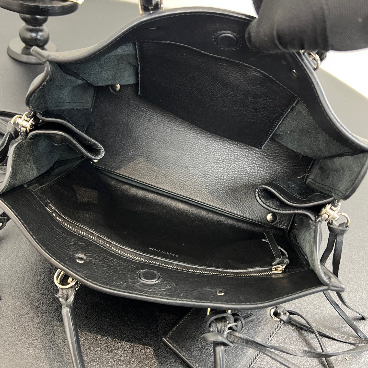 Balenciaga - Papier - Leather - Black - (small)