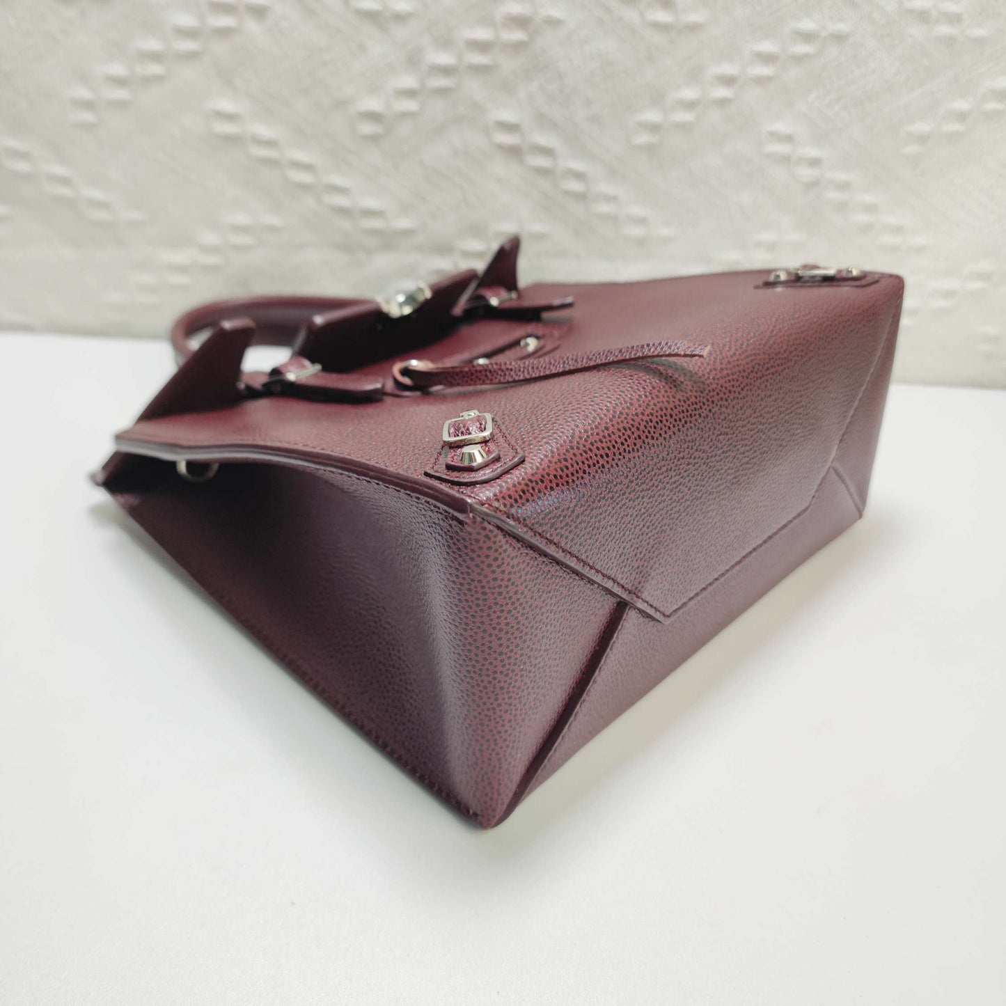 Balenciaga - Papier - Leather - Burgundy - (small)