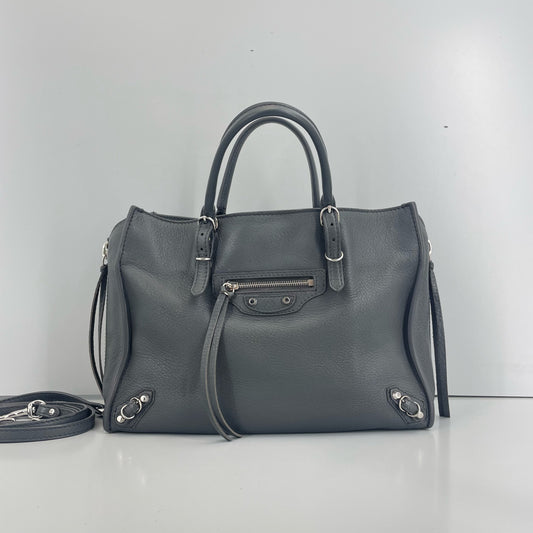 Balenciaga - Papier - Leather - Grey - (medium)
