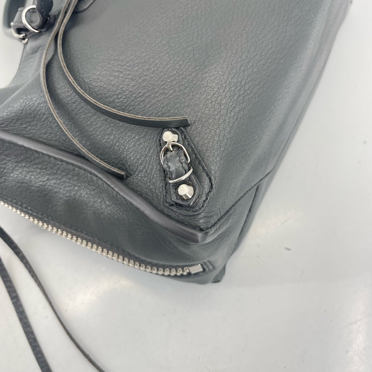Balenciaga - Papier - Leather - Grey - (medium)