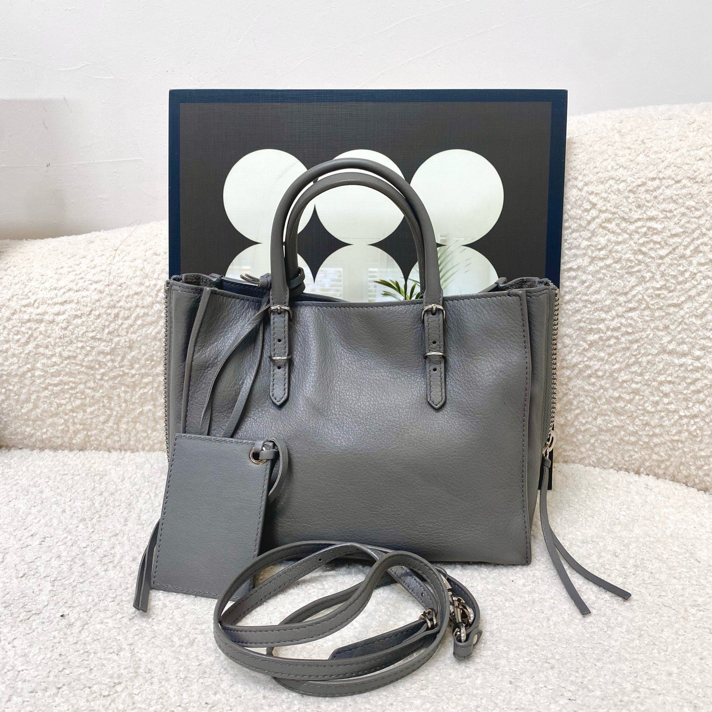 Balenciaga - Papier - Leather - Grey - (mini)