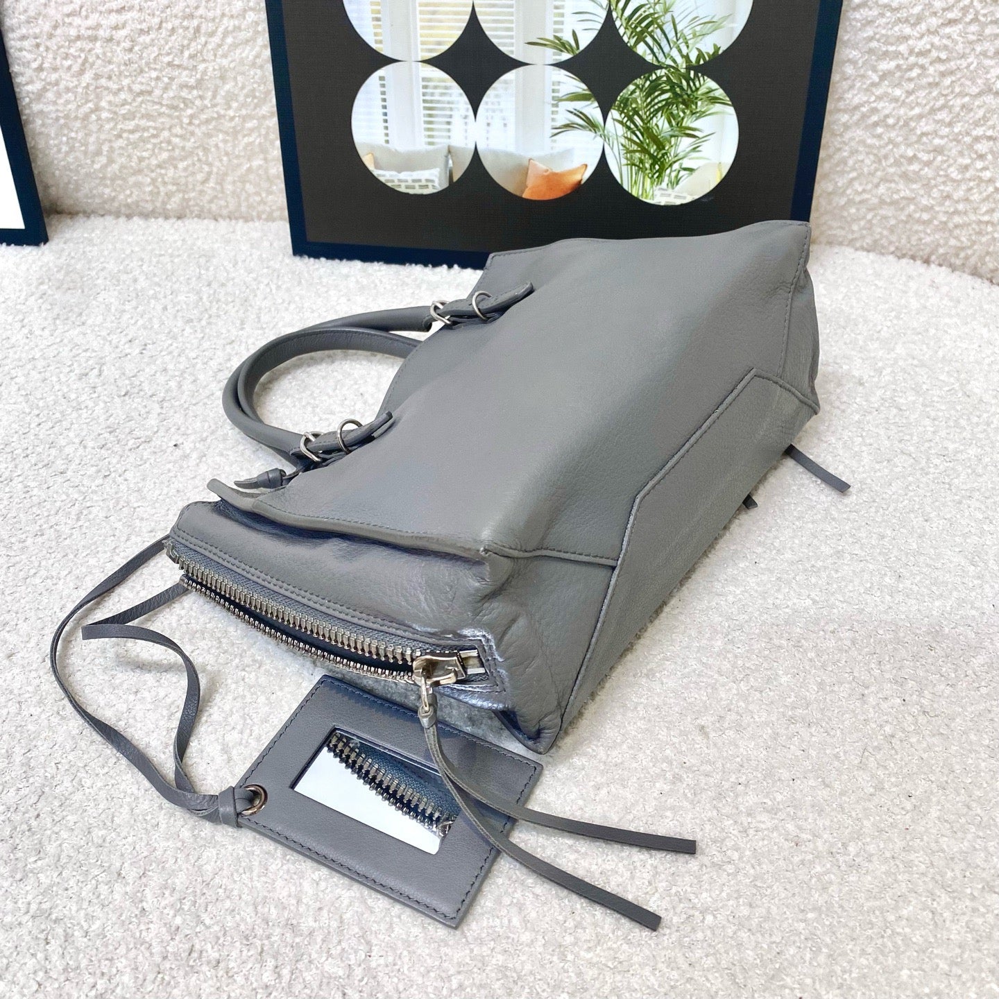 Balenciaga - Papier - Leather - Grey - (mini)