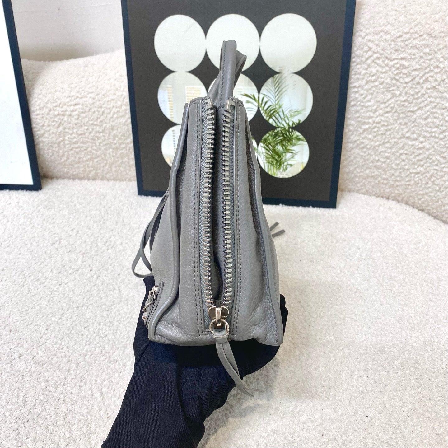 Balenciaga - Papier - Leather - Grey - (mini)