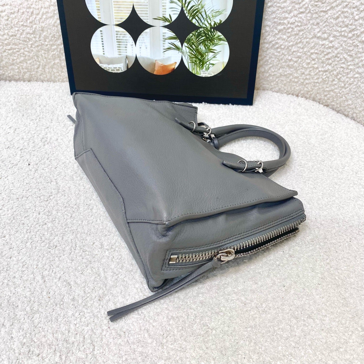 Balenciaga - Papier - Leather - Grey - (mini)