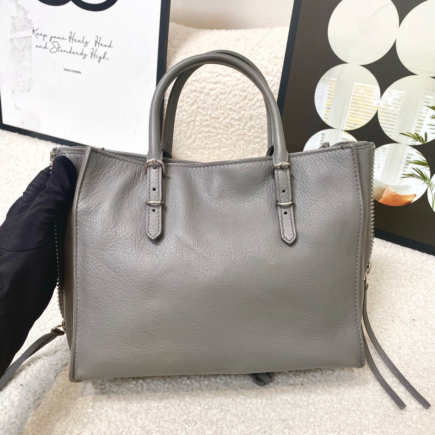 Balenciaga - Papier - Leather - Grey - (mini)