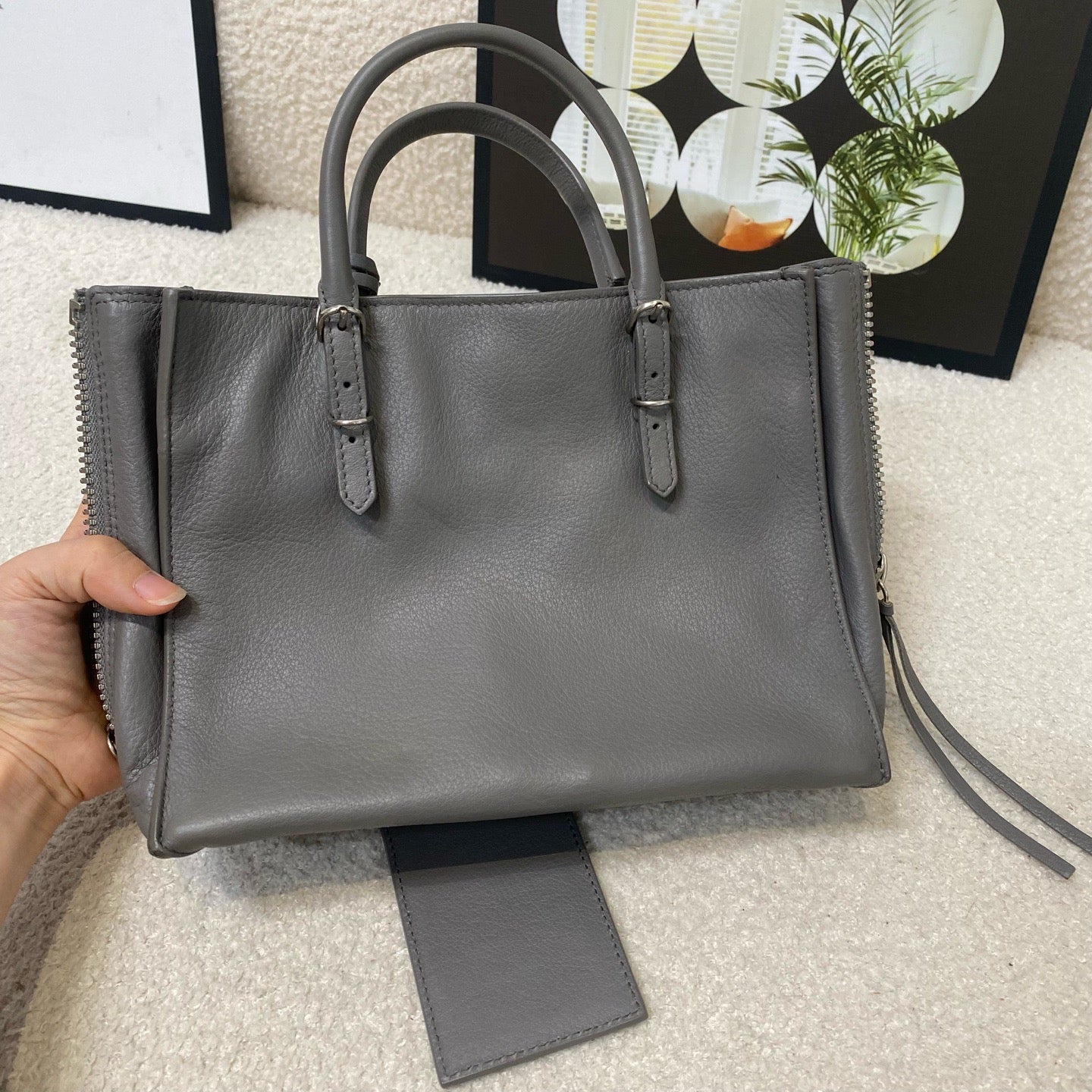 Balenciaga - Papier - Leather - Grey - (mini)