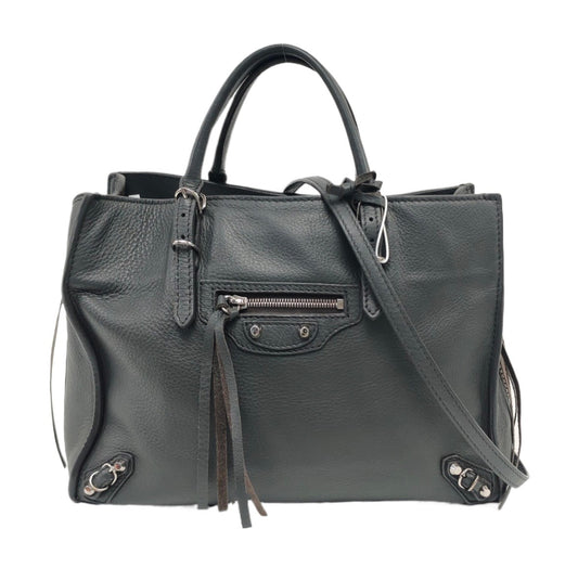 Balenciaga - Papier - Leather - Grey - (small)