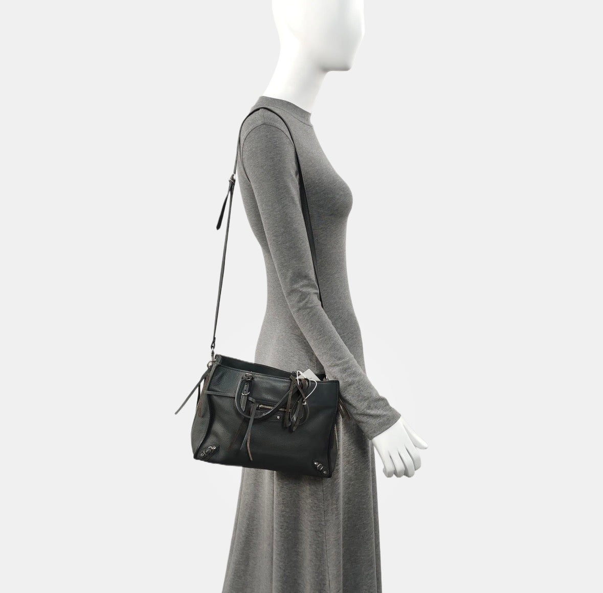 Balenciaga - Papier - Leather - Grey - (small)