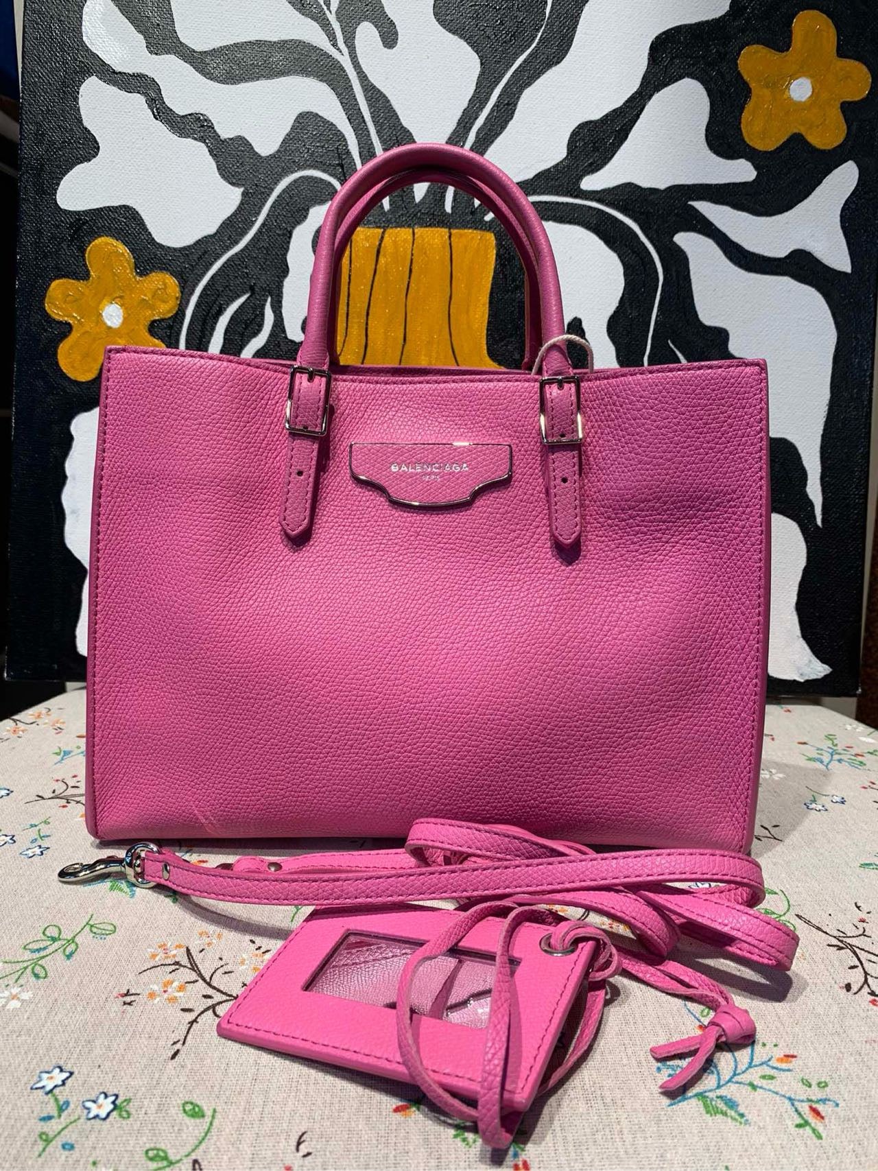 Balenciaga - Papier - Leather - Pink - (small)