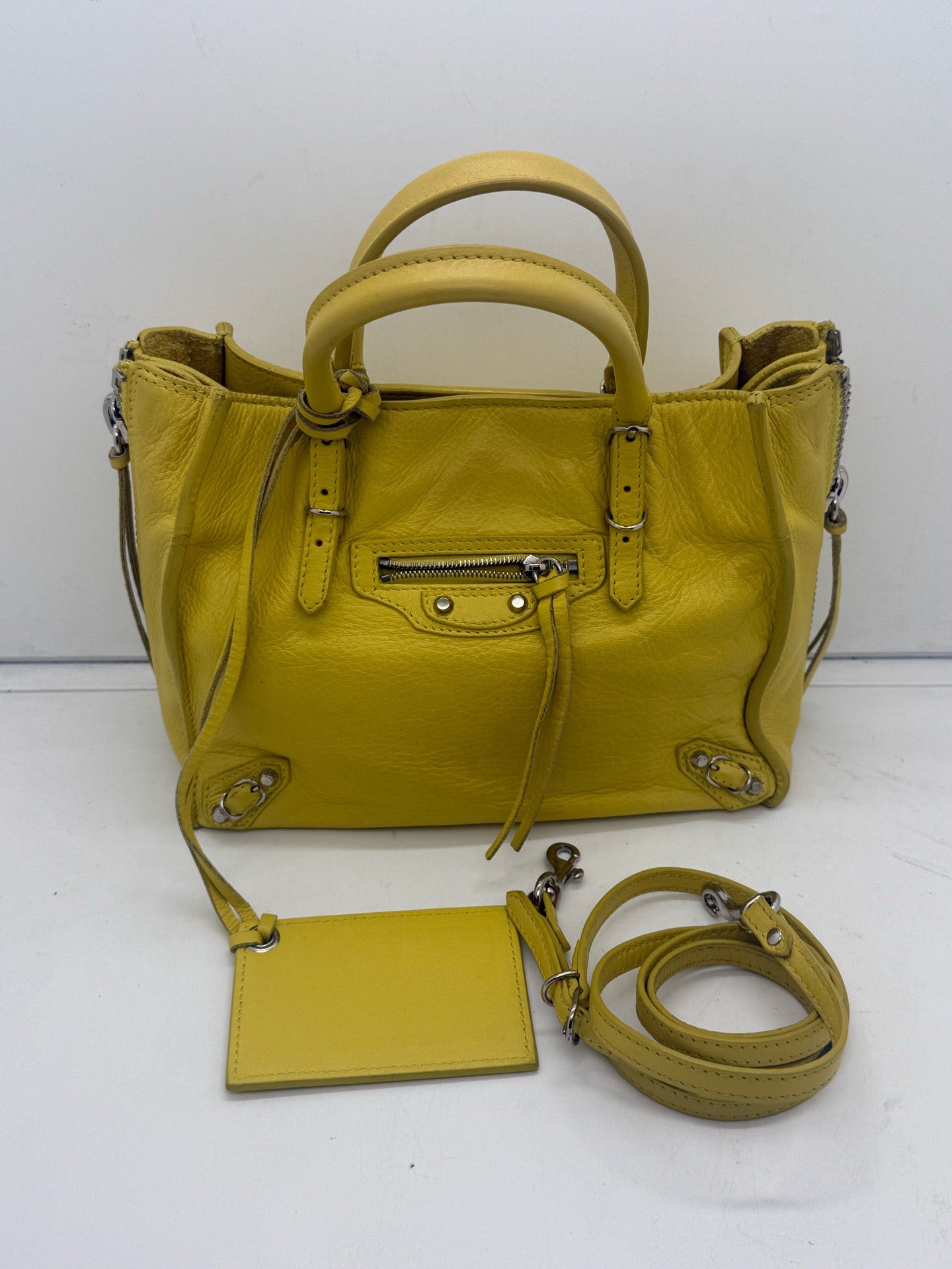 Balenciaga - Papier - Leather - Yellow - (small)