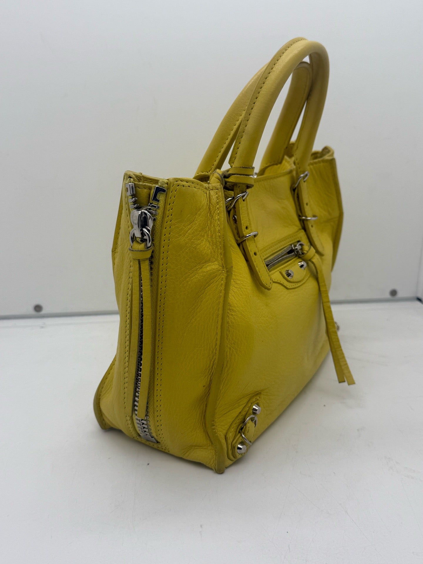 Balenciaga - Papier - Leather - Yellow - (small)