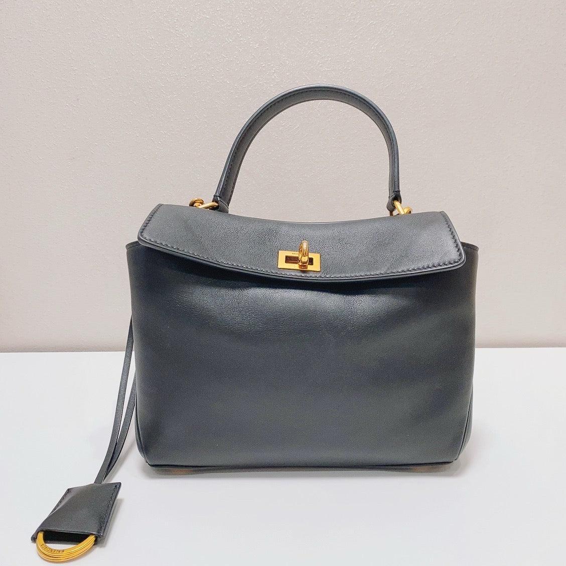 Balenciaga - Redo Small Top Handle Flap Bag - Leather - Black - (small)