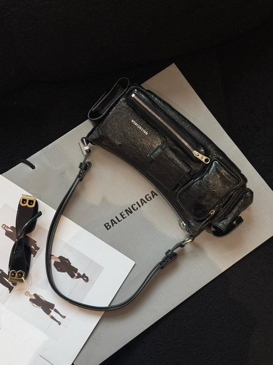 Balenciaga - SUPERBUSY - Leather - Black