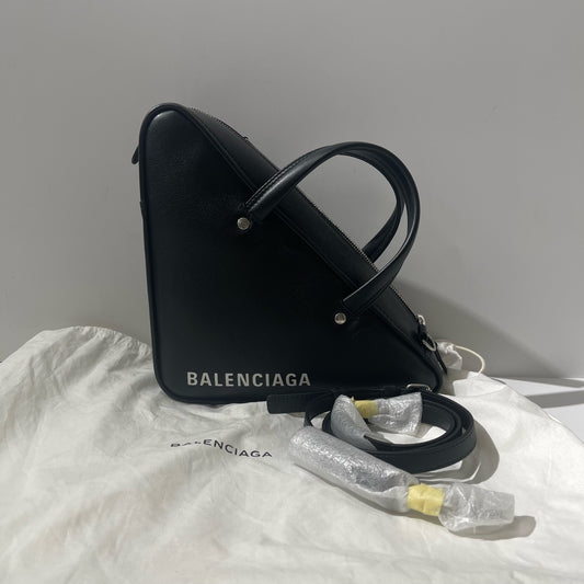Balenciaga - Triangle - Leather - Black - (small)