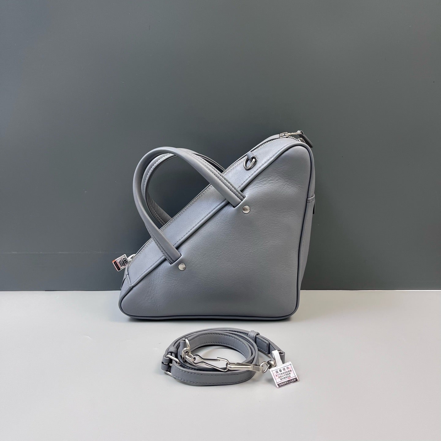 Balenciaga - Triangle Top Handle Bag - Leather - Grey - (medium)