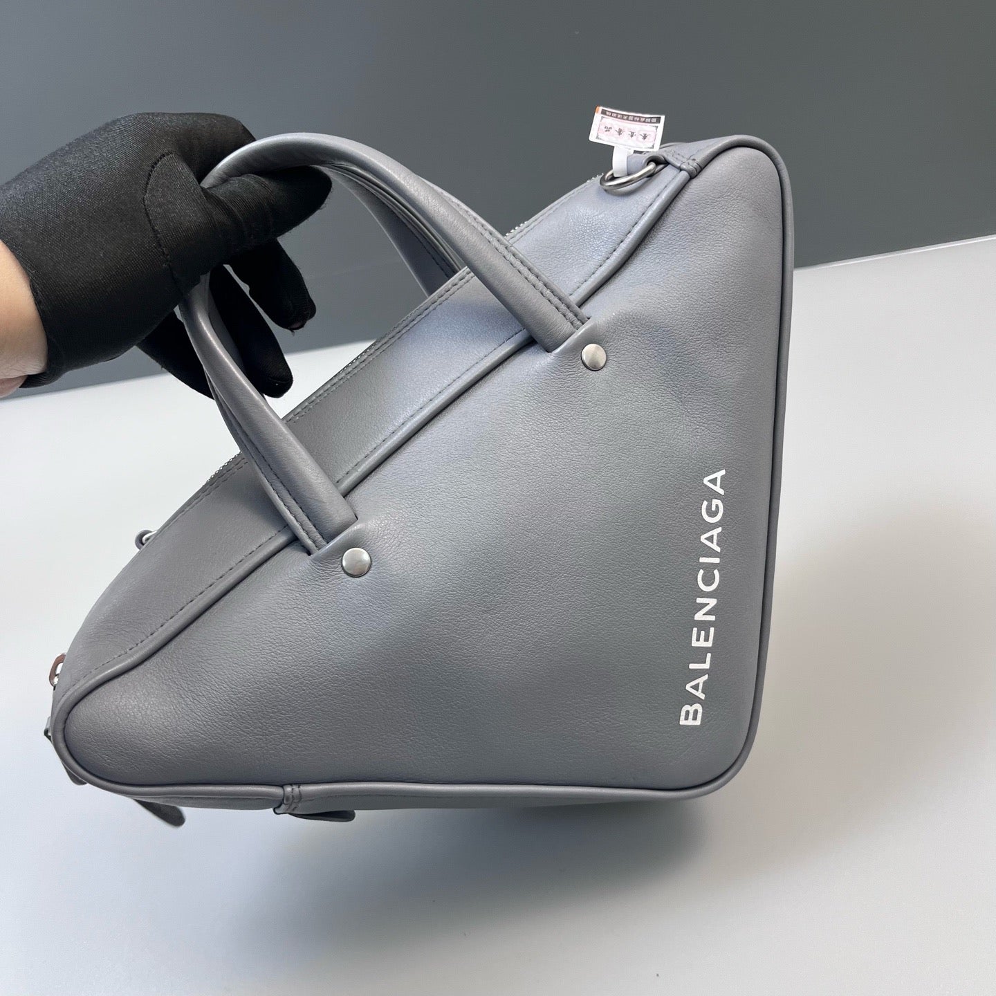 Balenciaga - Triangle Top Handle Bag - Leather - Grey - (medium)