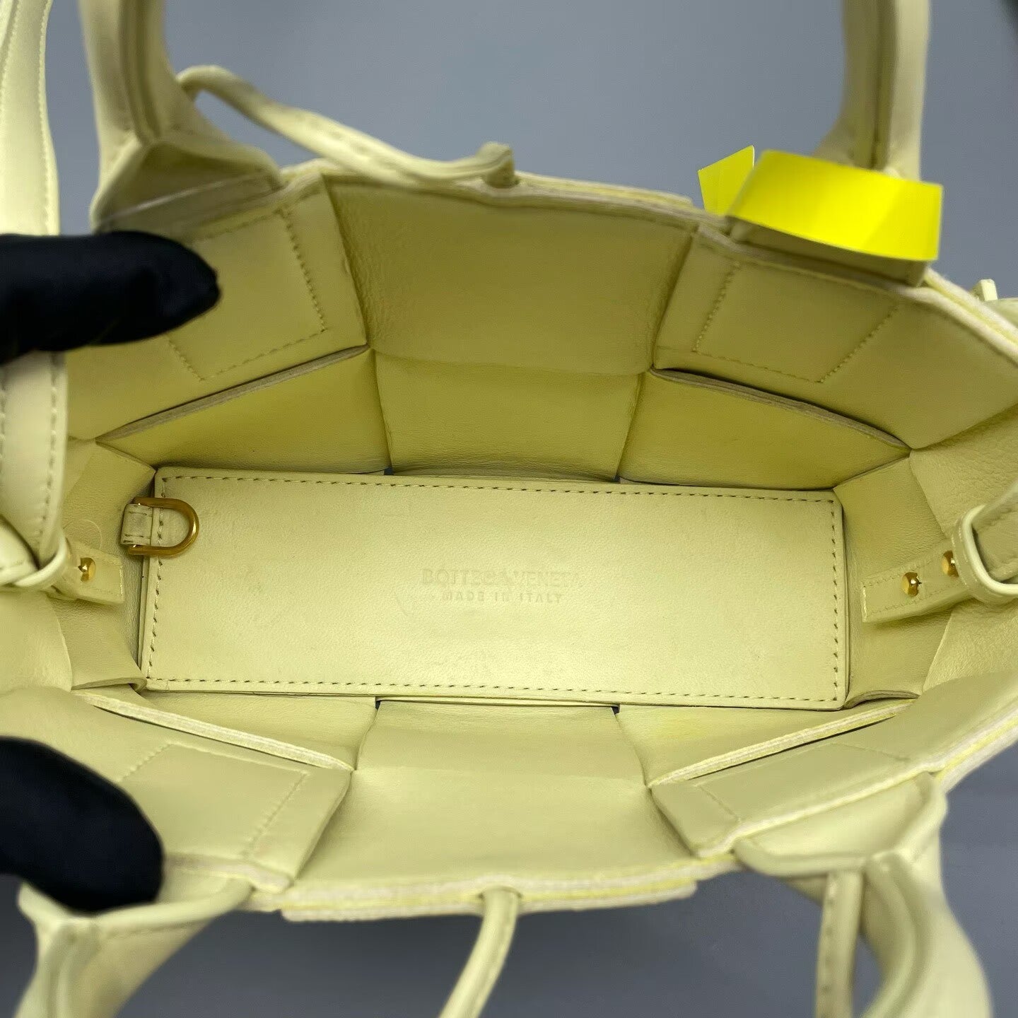 Bottega Veneta - Aeco Mini Tote - Lambskin leather - Yellow - (mini)