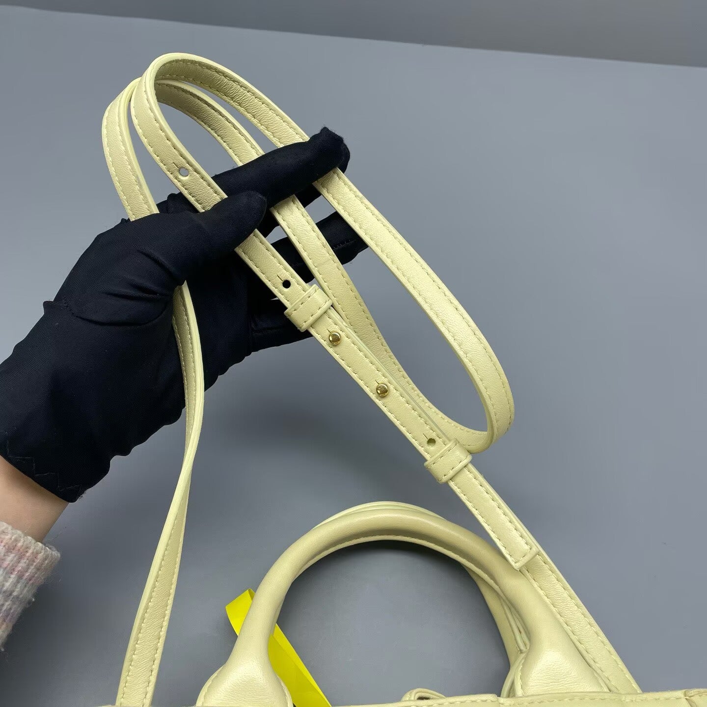 Bottega Veneta - Aeco Mini Tote - Lambskin leather - Yellow - (mini)