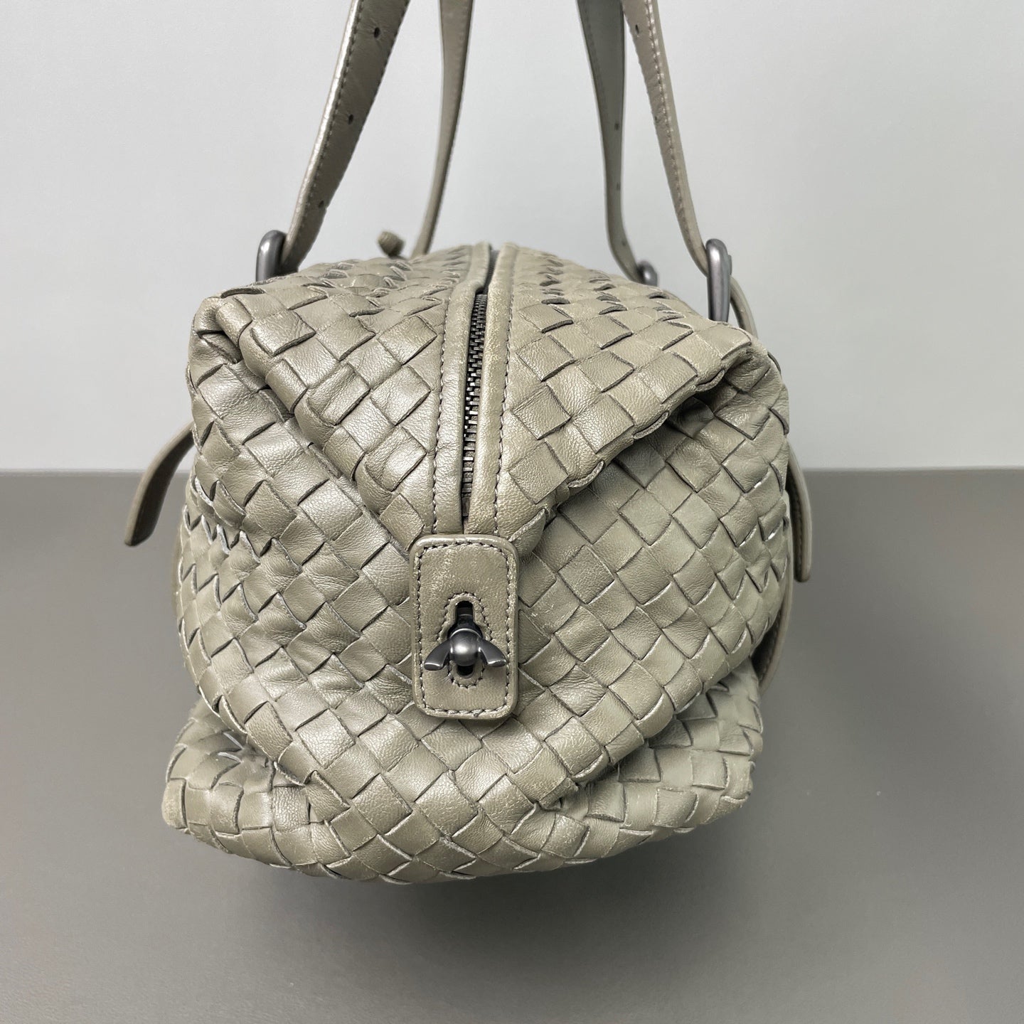 Bottega Veneta - Boston Bag - Leather - Grey - (medium)