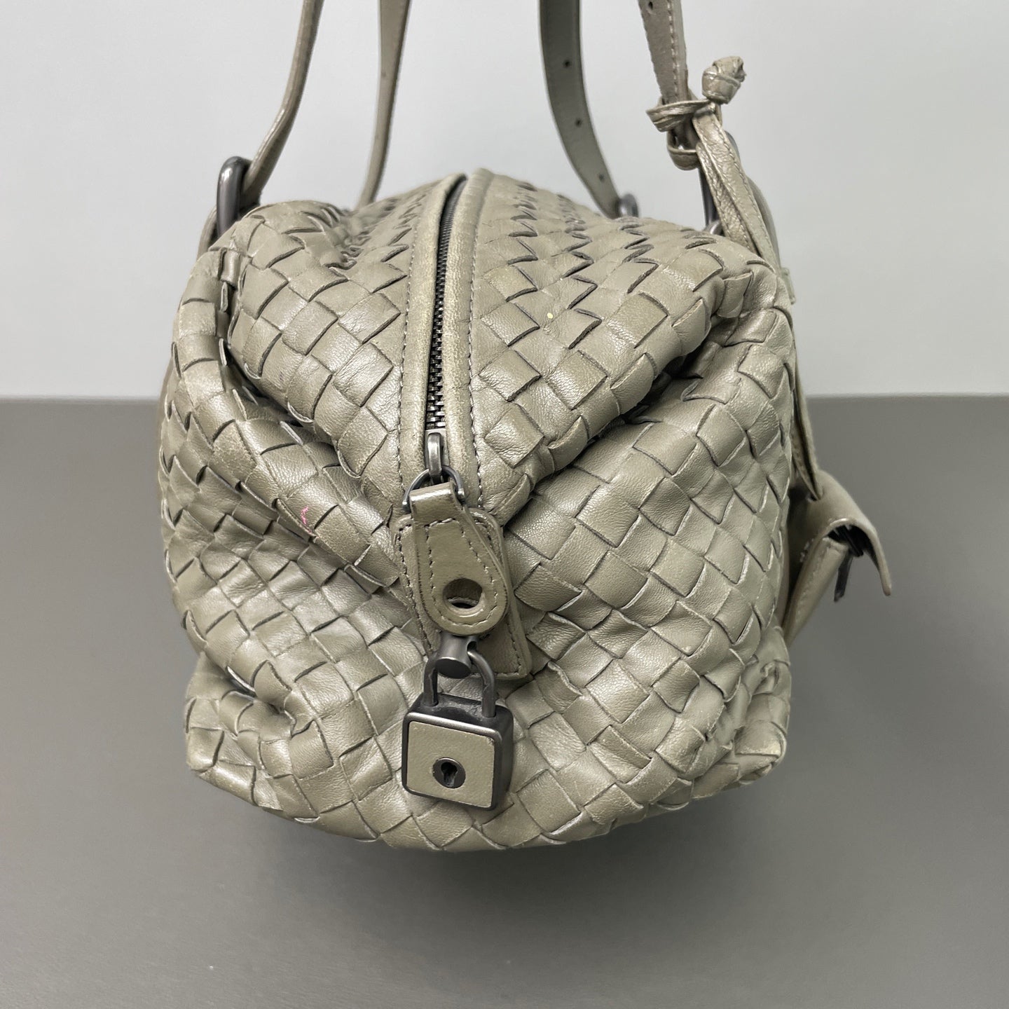 Bottega Veneta - Boston Bag - Leather - Grey - (medium)