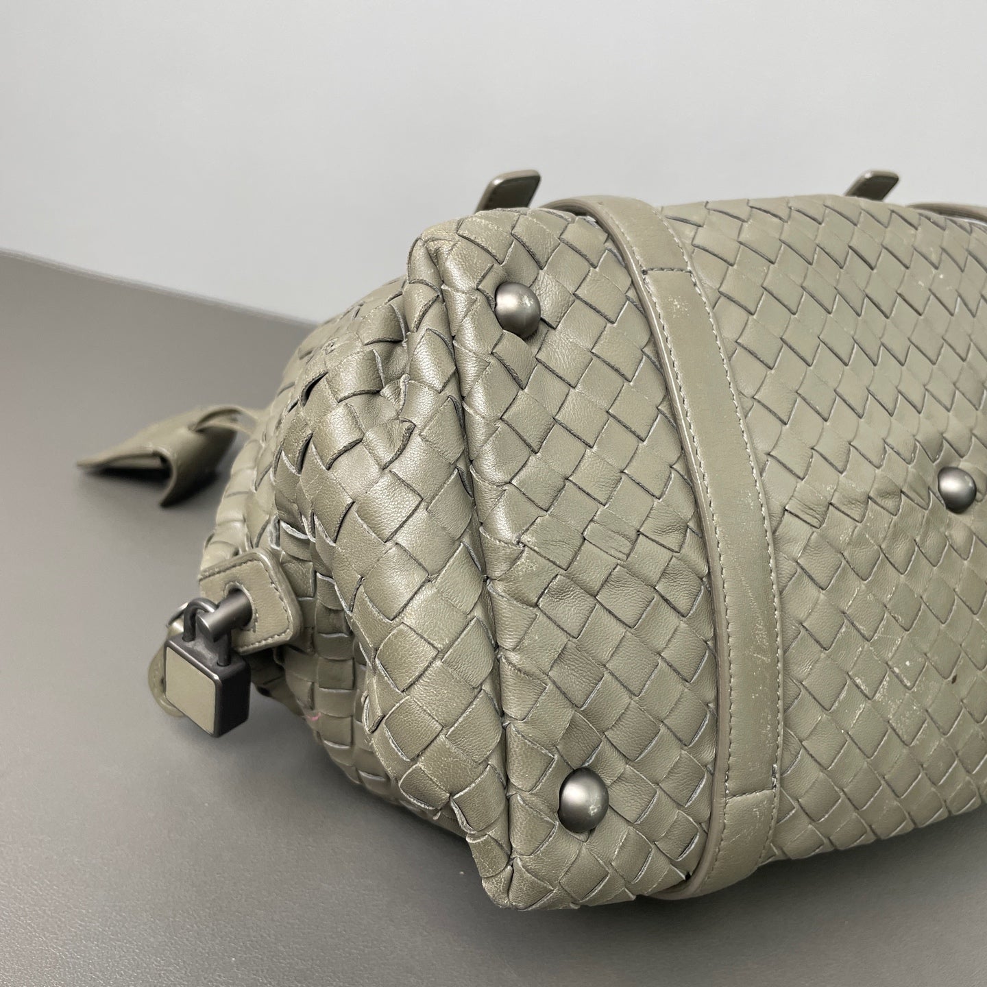 Bottega Veneta - Boston Bag - Leather - Grey - (medium)