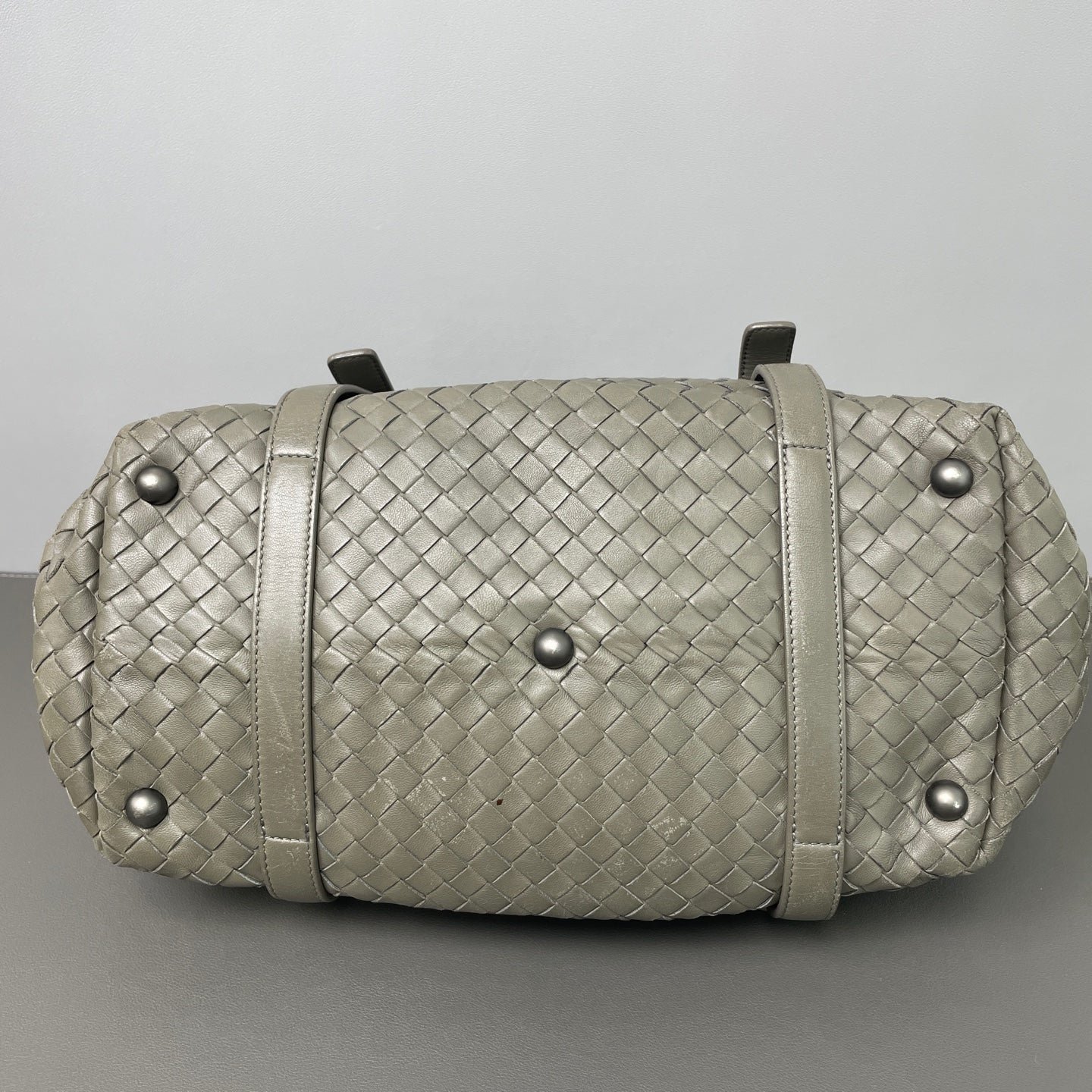 Bottega Veneta - Boston Bag - Leather - Grey - (medium)