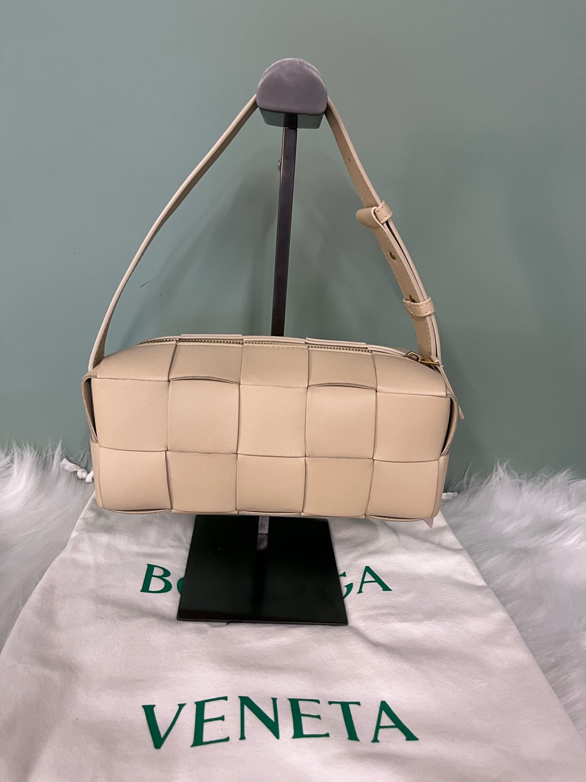 Bottega Veneta - Brick Cassette Small - Leather - Beige - (small)
