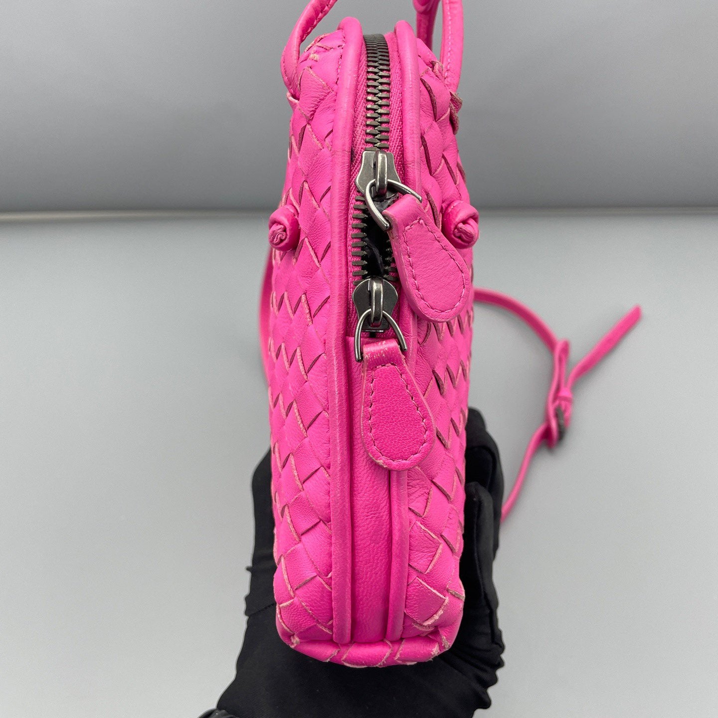 Bottega Veneta - Camera Bag - Lambskin leather - Rose Pink - (mini)