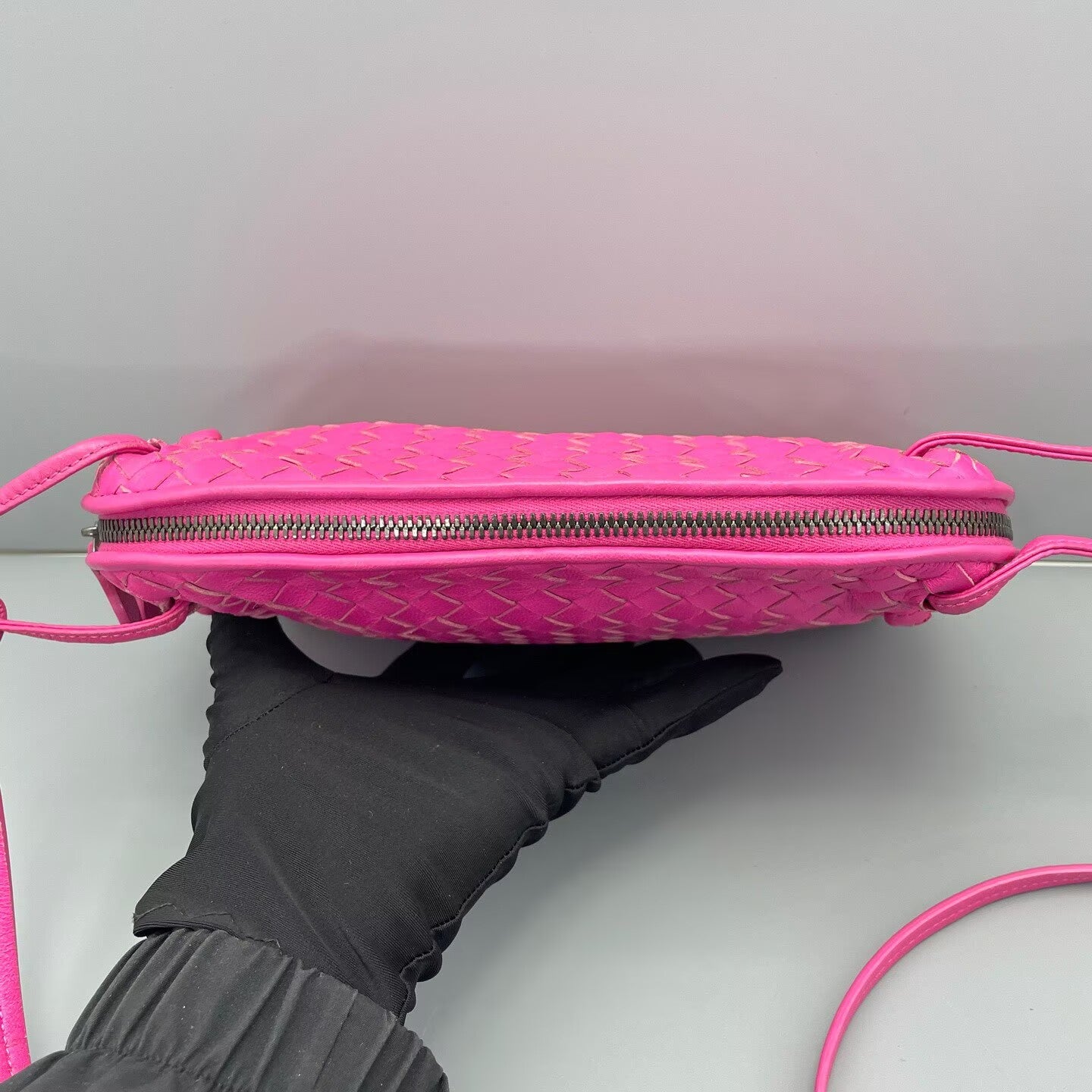 Bottega Veneta - Camera Bag - Lambskin leather - Rose Pink - (mini)