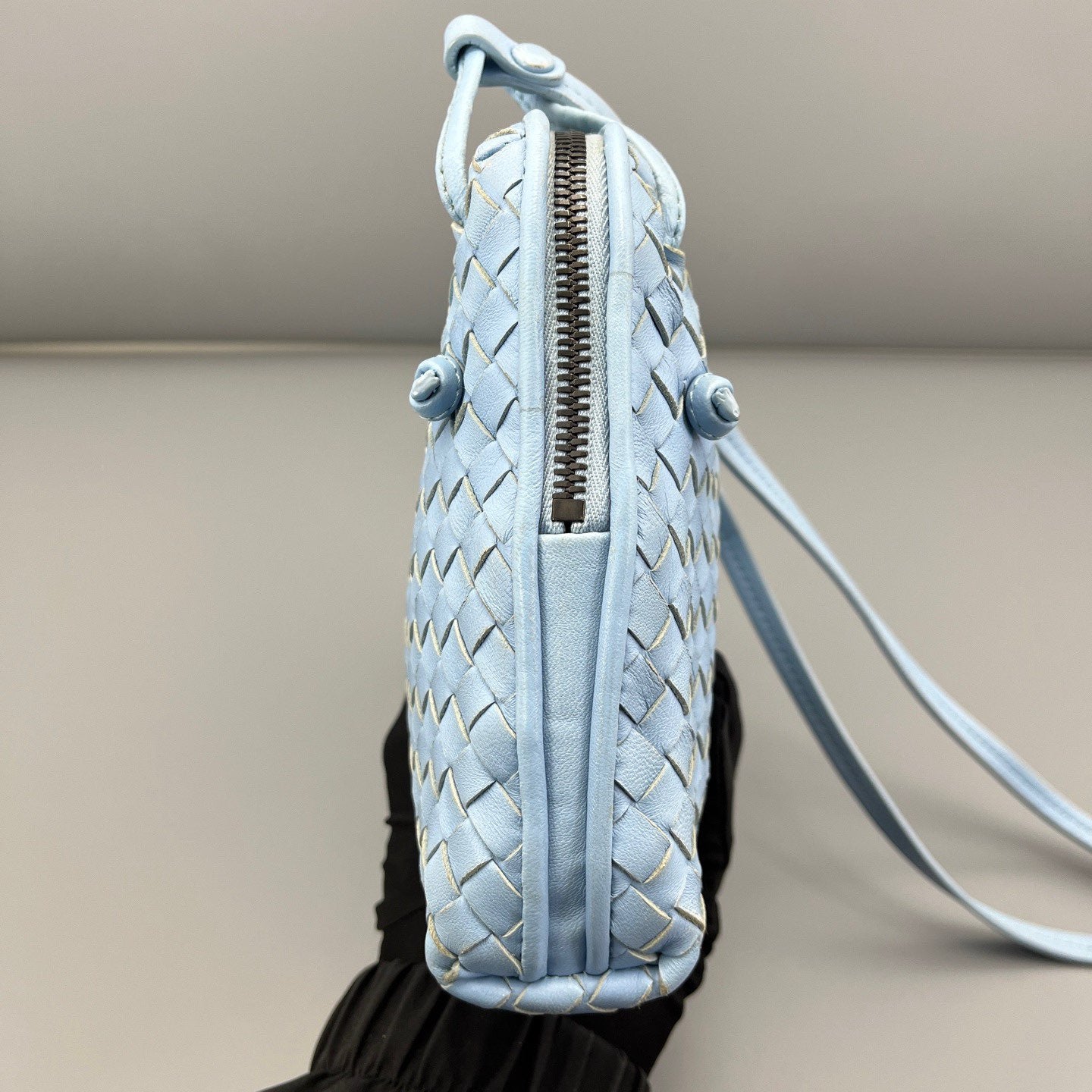 Bottega Veneta - Camera Bag - Leather - Light Blue - (Small)
