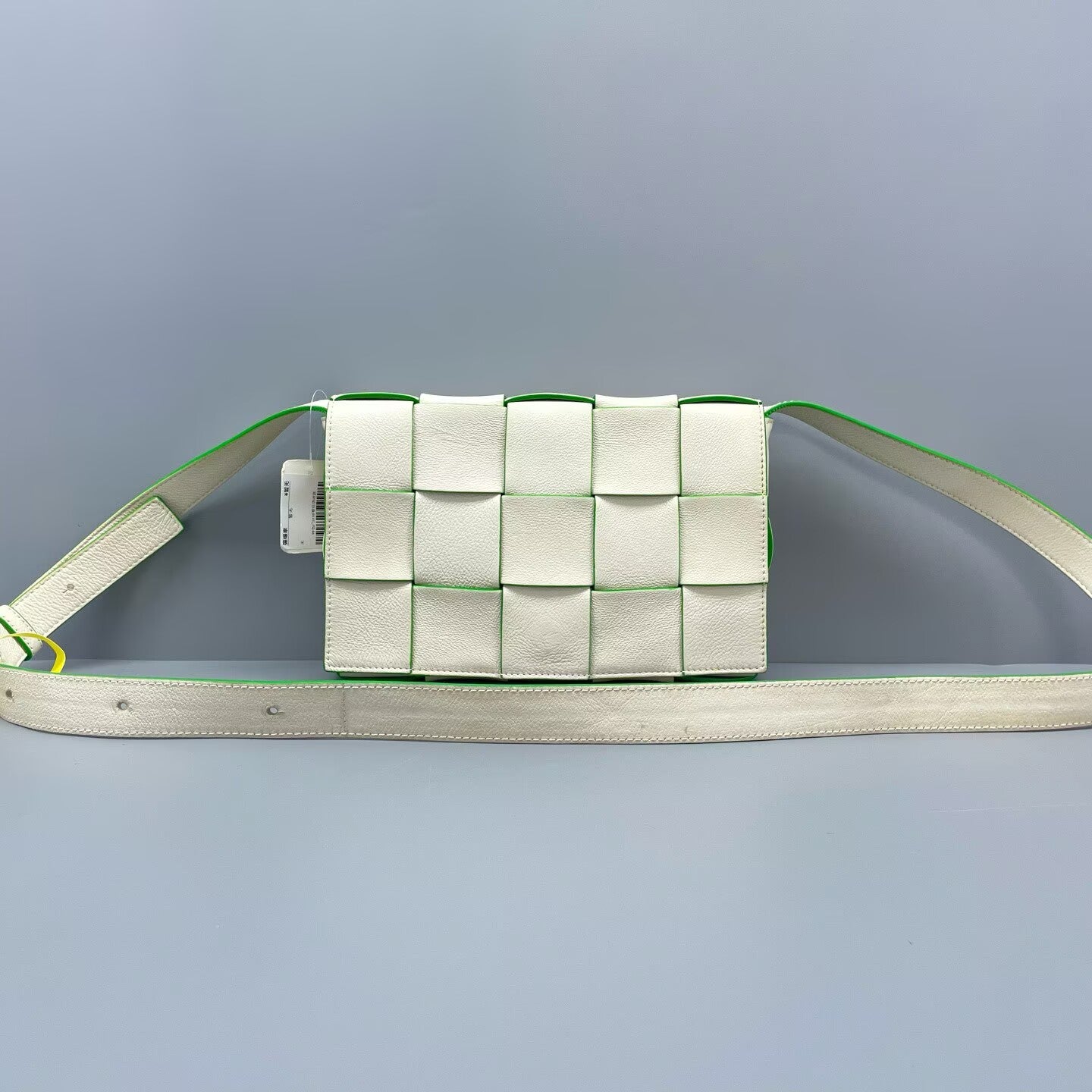 Bottega Veneta - Cassette Bag - Leather - White with Green Accents - (Mini)