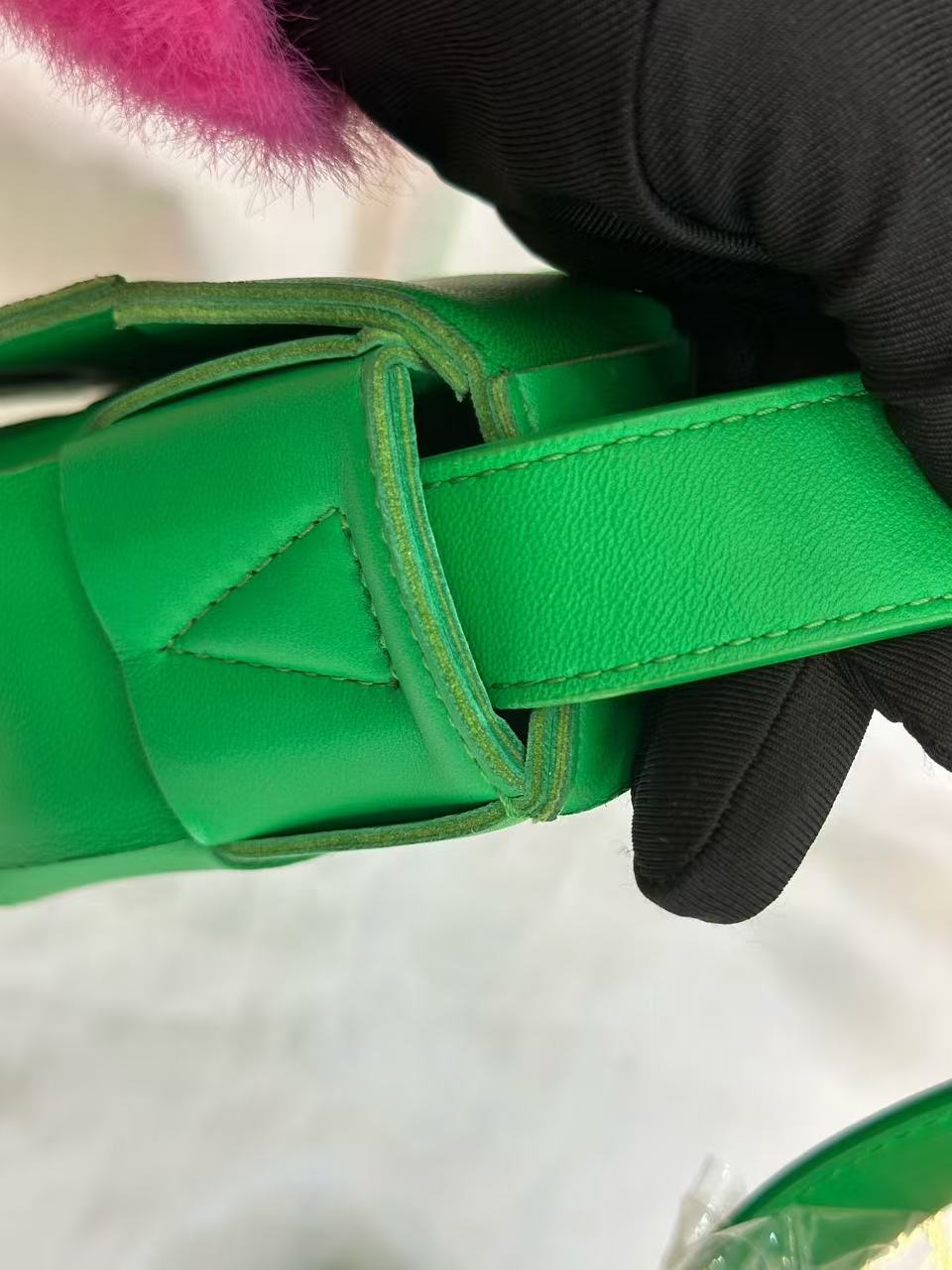 BOTTEGA VENETA - Cassette - Lambskin leather - Green - (medium)