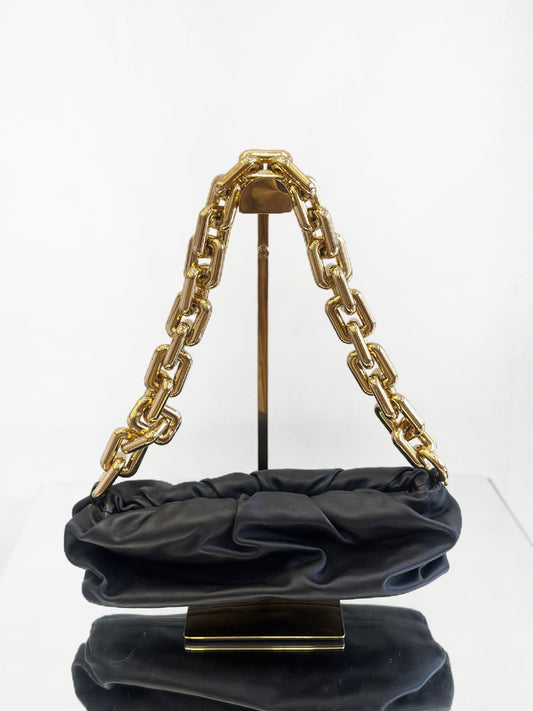 Bottega Veneta - Chain Pouch - Leather - Black - (Medium)