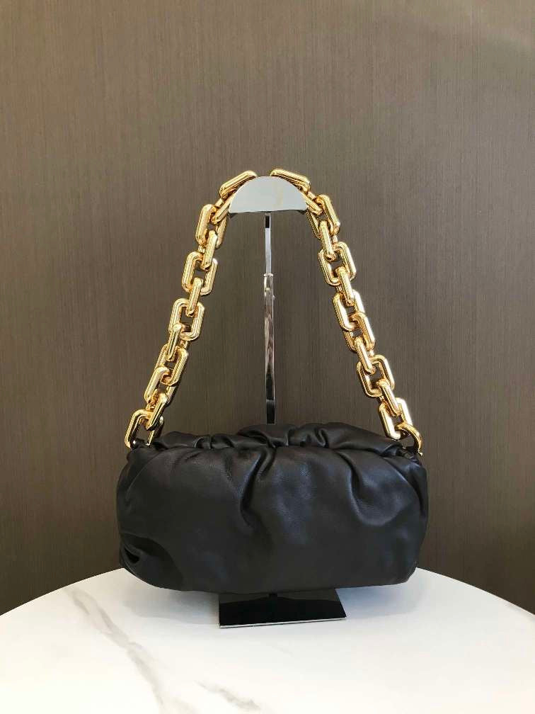 Bottega Veneta - Chain Pouch - Leather - Brown - (Large)