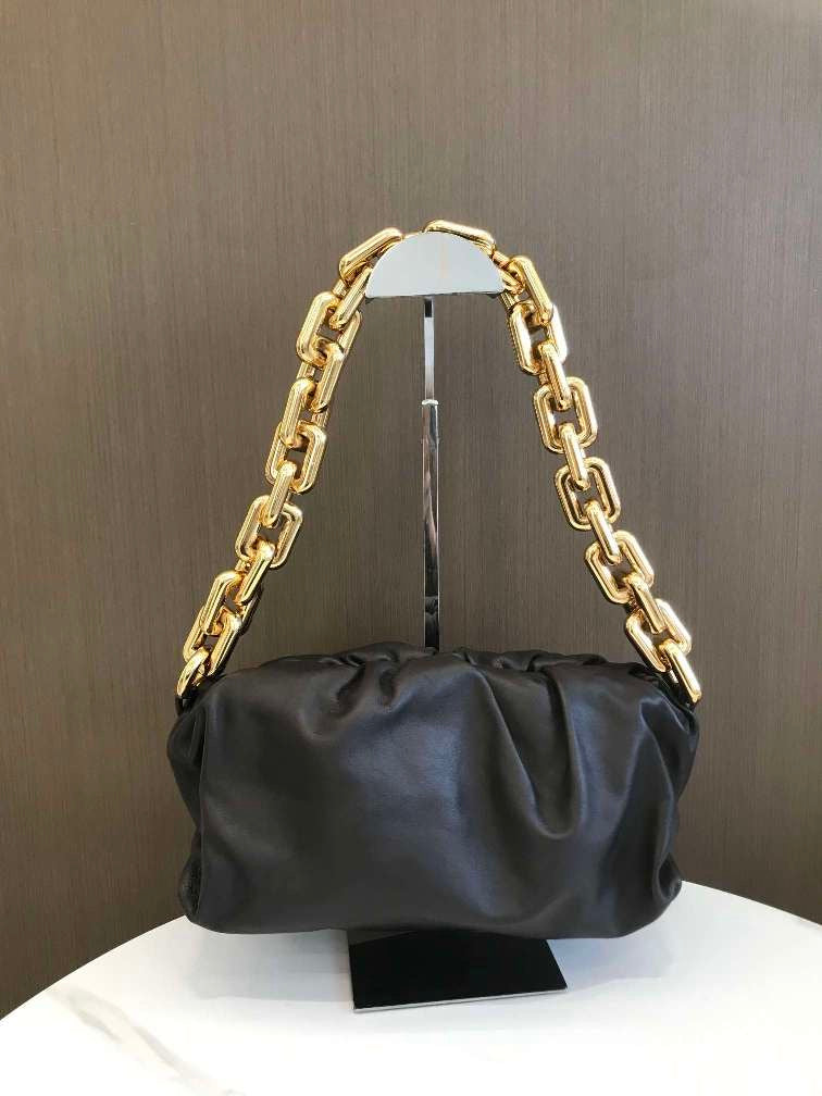 Bottega Veneta - Chain Pouch - Leather - Brown - (Large)