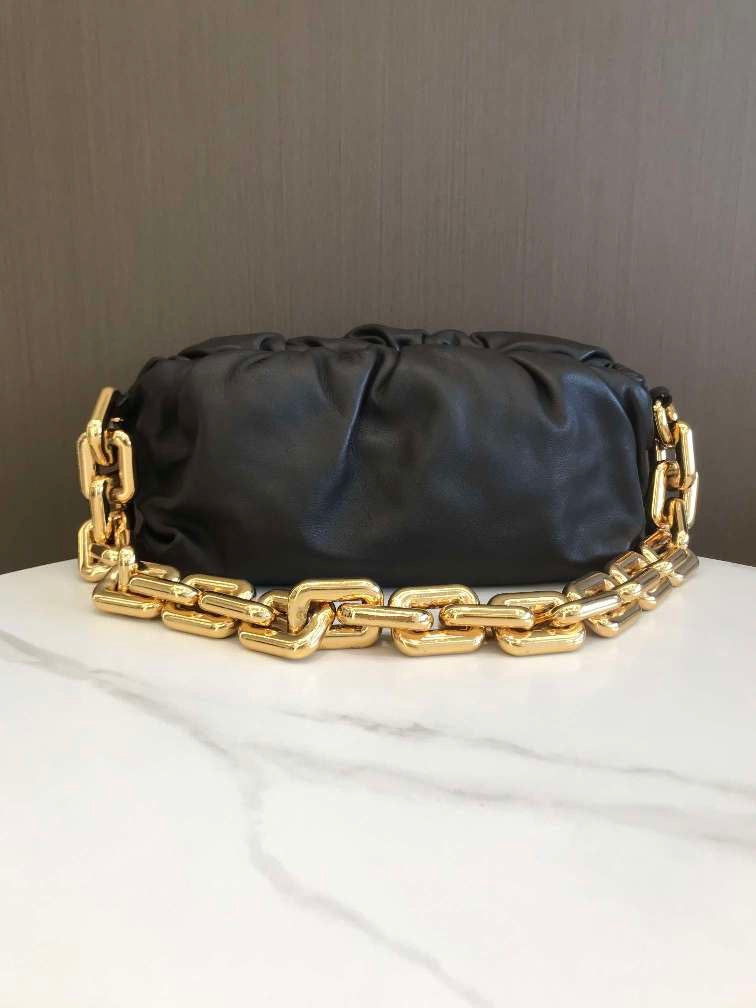 Bottega Veneta - Chain Pouch - Leather - Brown - (Large)