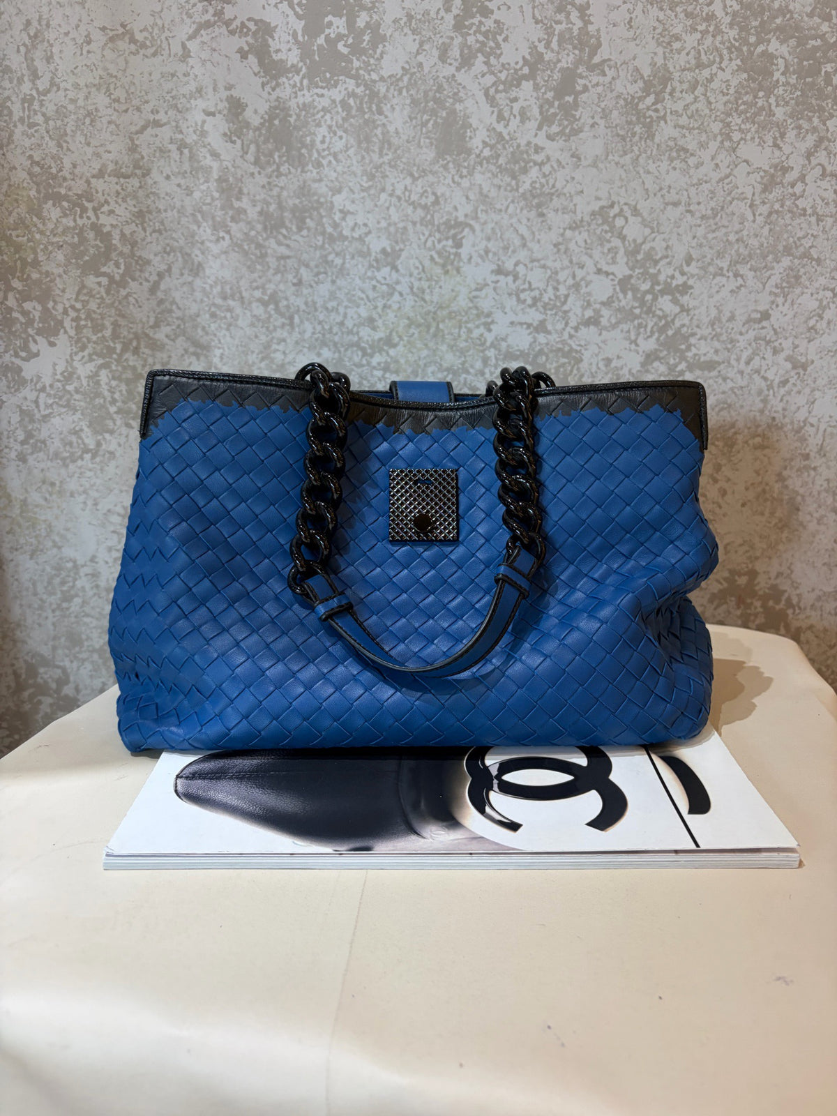 Bottega Veneta - Chain Tote - Leather - Blue - (large)
