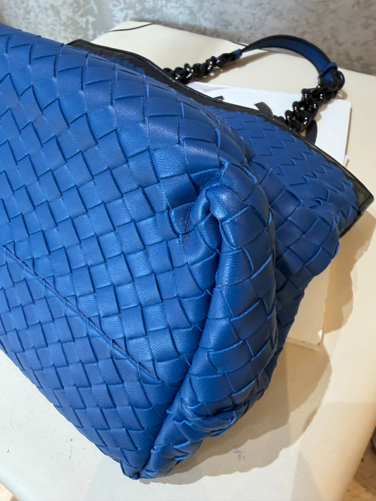 Bottega Veneta - Chain Tote - Leather - Blue - (large)