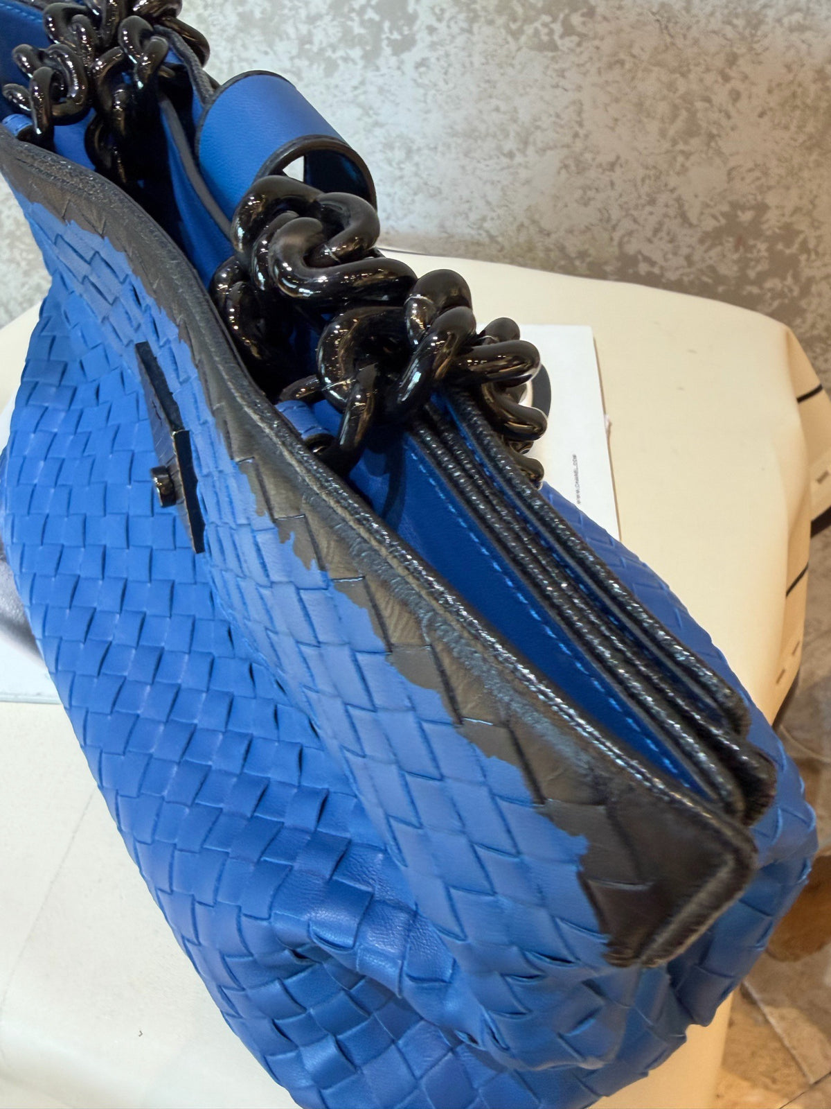 Bottega Veneta - Chain Tote - Leather - Blue - (large)