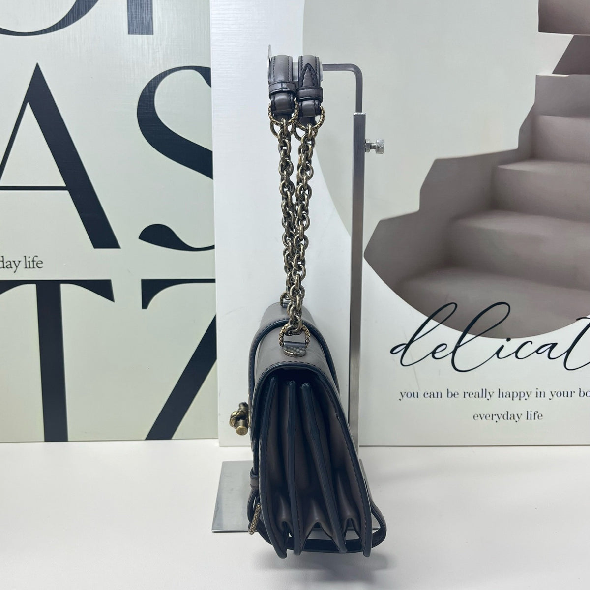 Bottega Veneta - City Knot - Leather - Grey