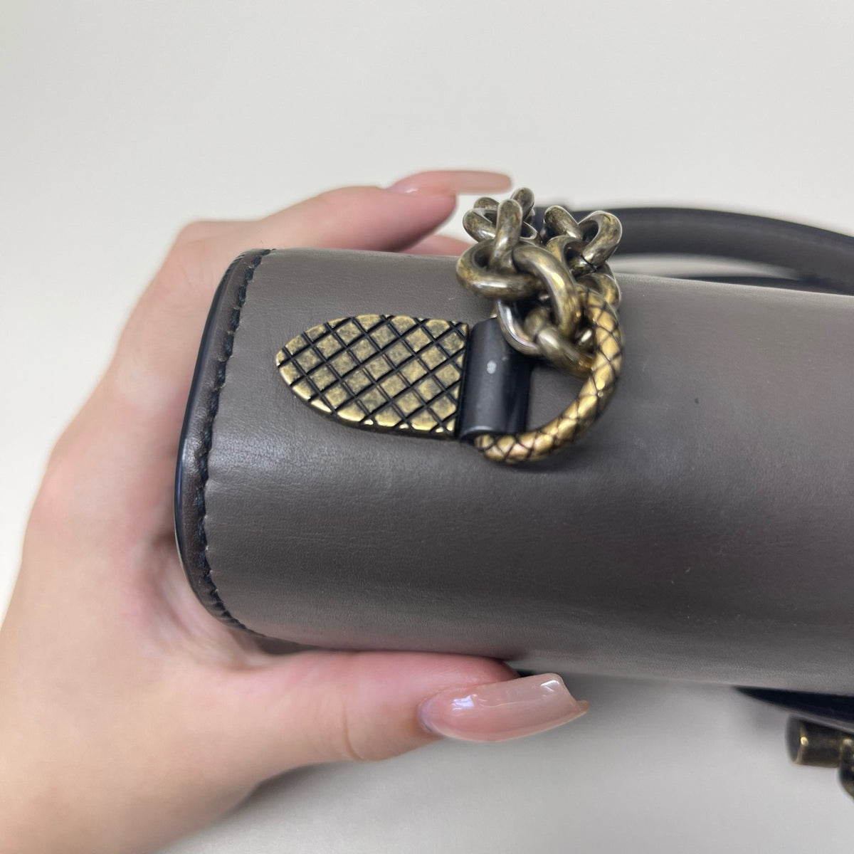 Bottega Veneta - City Knot - Leather - Grey