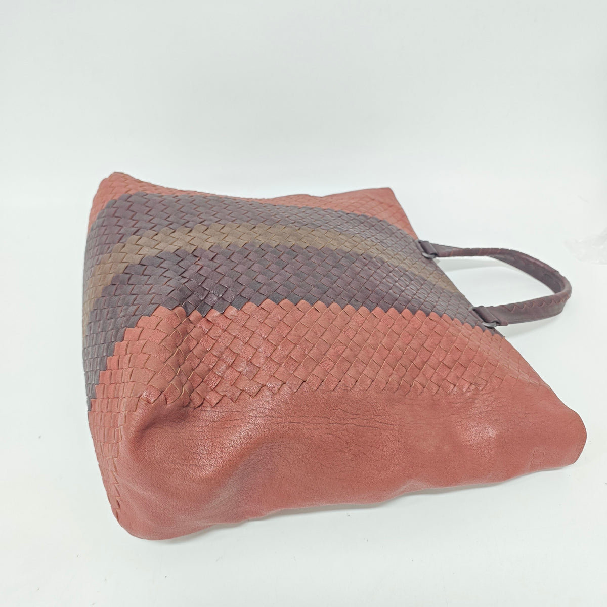 Bottega Veneta - Classic Woven Colorblock Tote - Leather - Multicolour - (medium)
