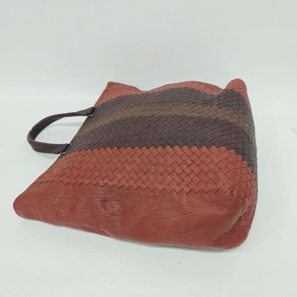 Bottega Veneta - Classic Woven Colorblock Tote - Leather - Multicolour - (medium)