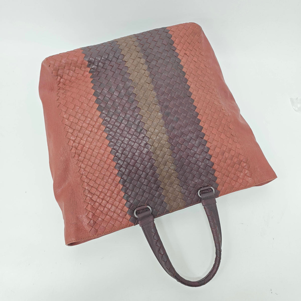 Bottega Veneta - Classic Woven Colorblock Tote - Leather - Multicolour - (medium)