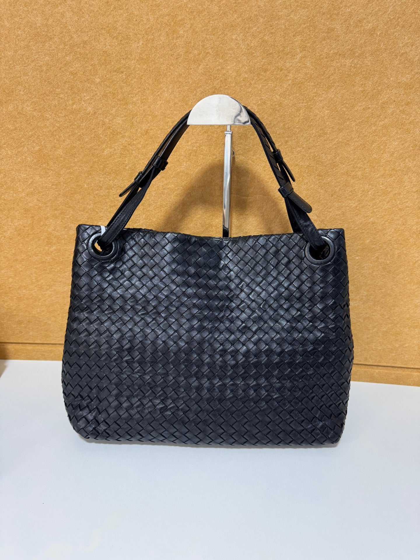 Bottega Veneta - Double Bridge Tote - Leather - Black - (Medium)