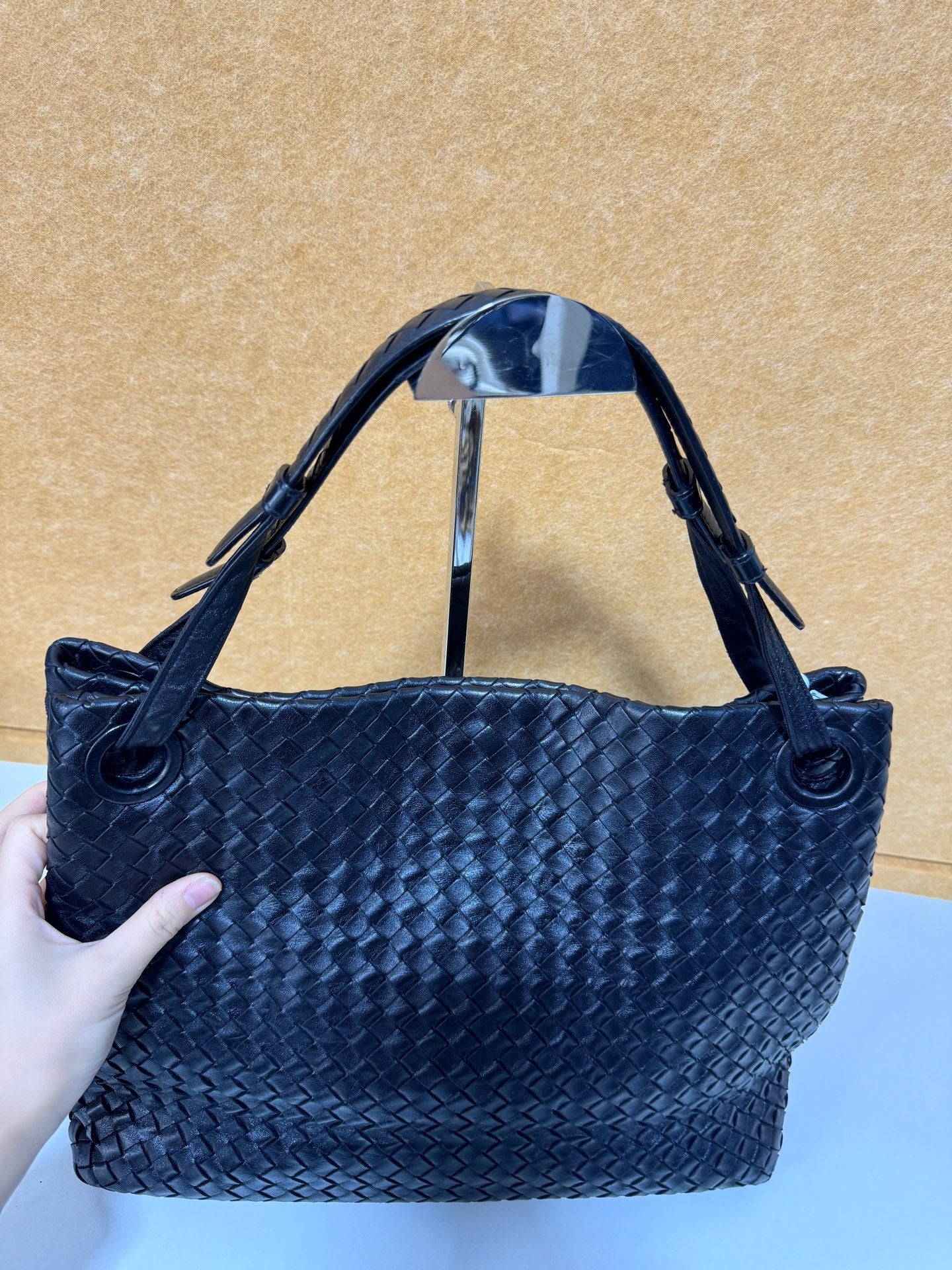 Bottega Veneta - Double Bridge Tote - Leather - Black - (Medium)