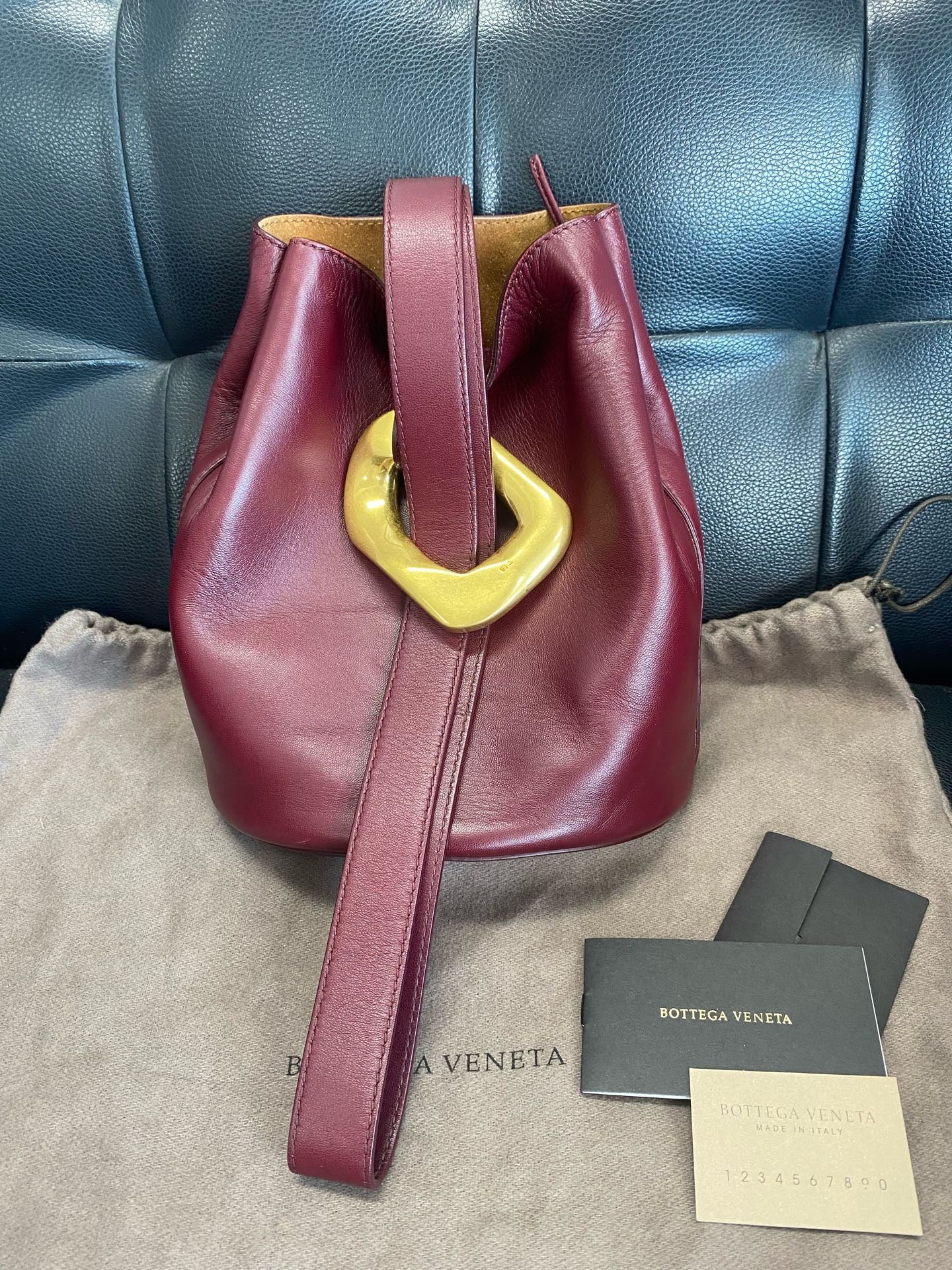 Bottega Veneta - Drop - Leather - Burgundy - (small)