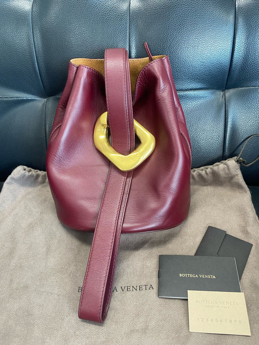 Bottega Veneta - Drop - Leather - Burgundy - (small)