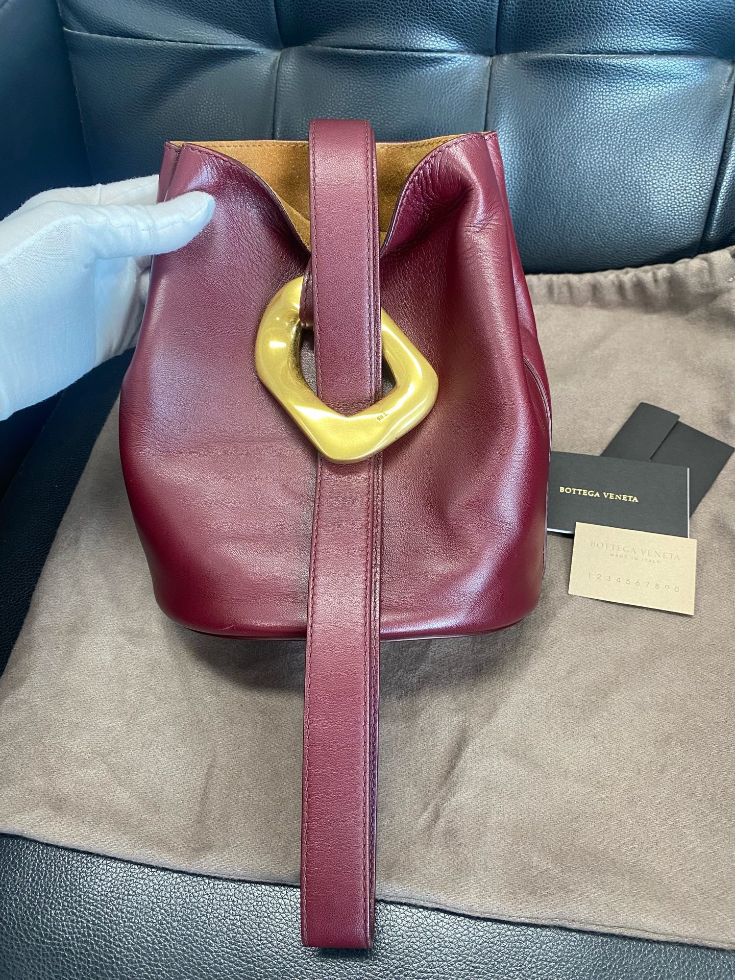Bottega Veneta - Drop - Leather - Burgundy - (small)