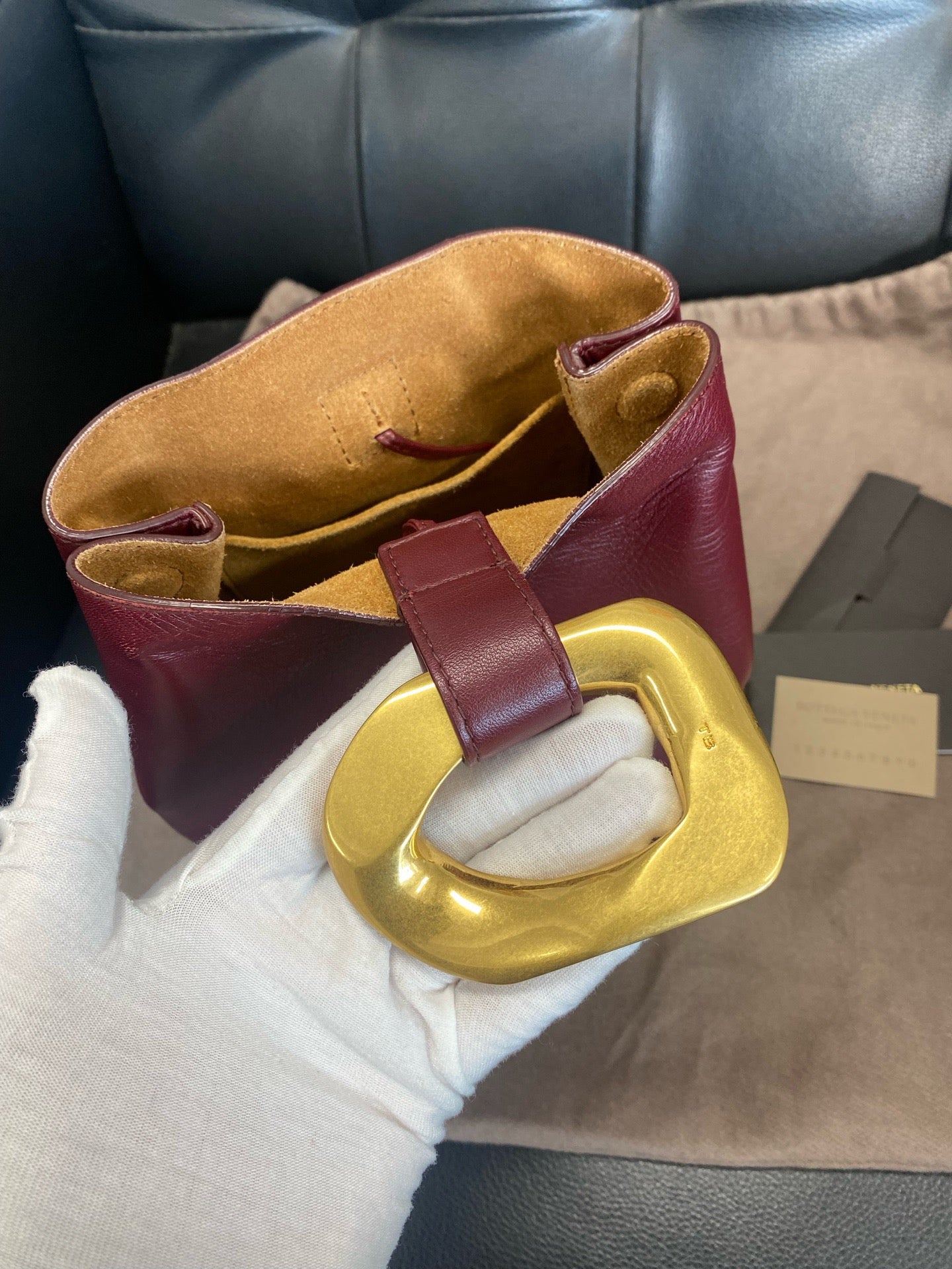 Bottega Veneta - Drop - Leather - Burgundy - (small)